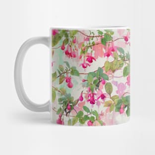 Rainbow Fuchsia Floral Pattern Mug